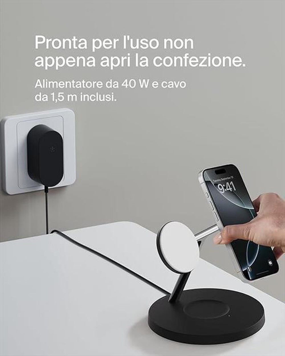 Immagine del prodotto BELKIN - BOOSTCHARGE PRO 3-IN-1 QI2 15W WIRELESS-Nero