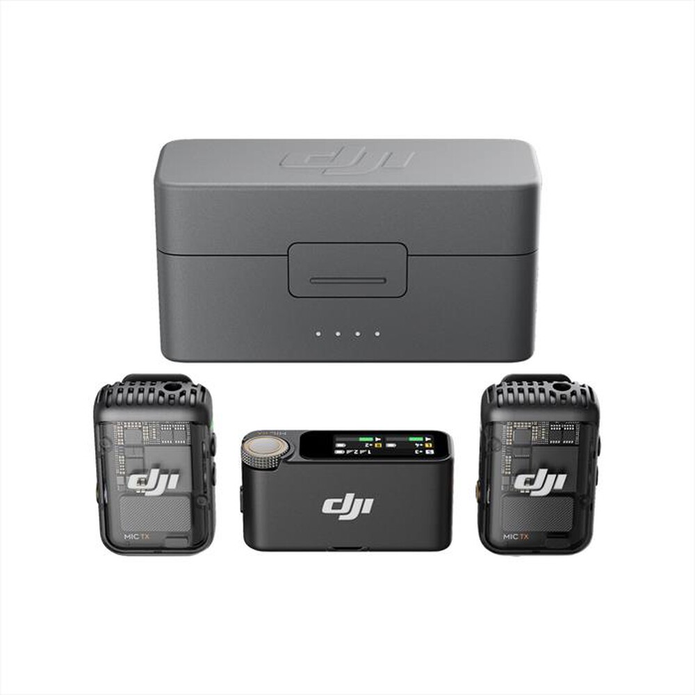 "DJI - MIC 2 (2 TX + 1 RX + CHARGING CASE)-Black"