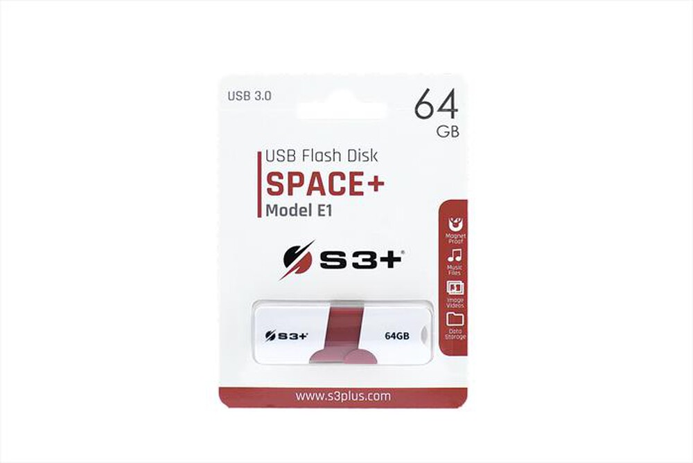 "S3+ - S3PD3003064BK-R-Bianco/Rosso"
