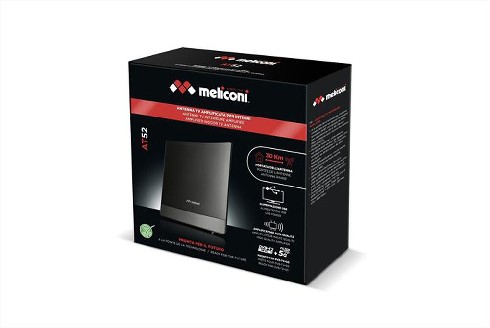 "MELICONI - Antenna TV AT 52 R1 USB-Nero"
