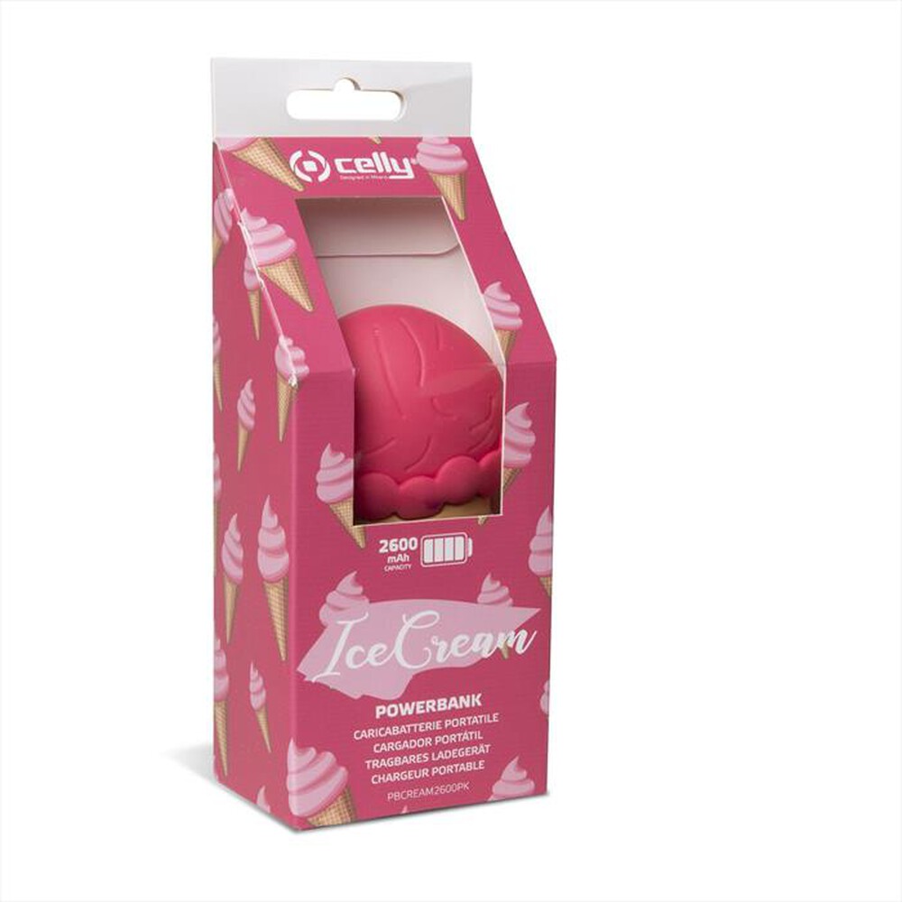 Immagine del prodotto CELLY - PBCREAM2600PK-PB 2600 FOOD ICE CREAM-Rosa/Plastica