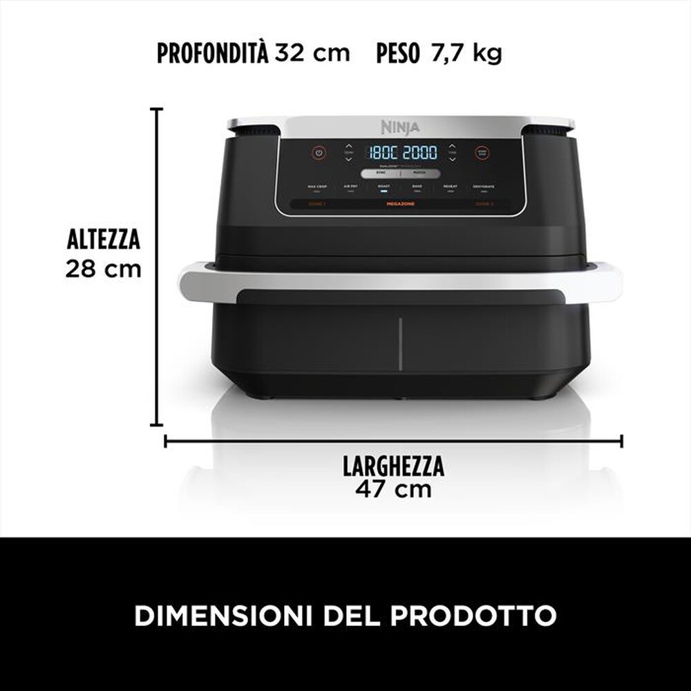 Immagine del prodotto NINJA - Friggitrice ad aria FLEXDRAWER 6,6lt AF550EU-Nero
