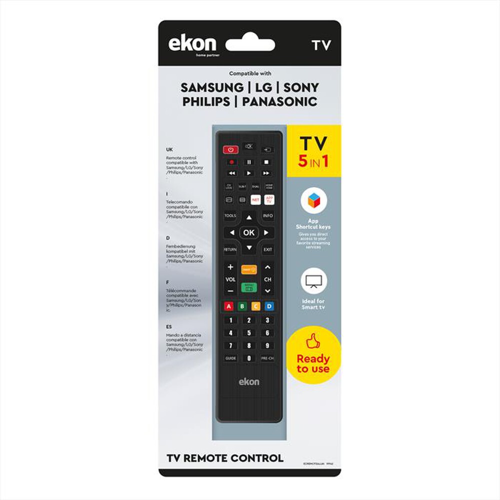 "EKON - Telecomando 5 in 1 ECREMOTEALLIN"