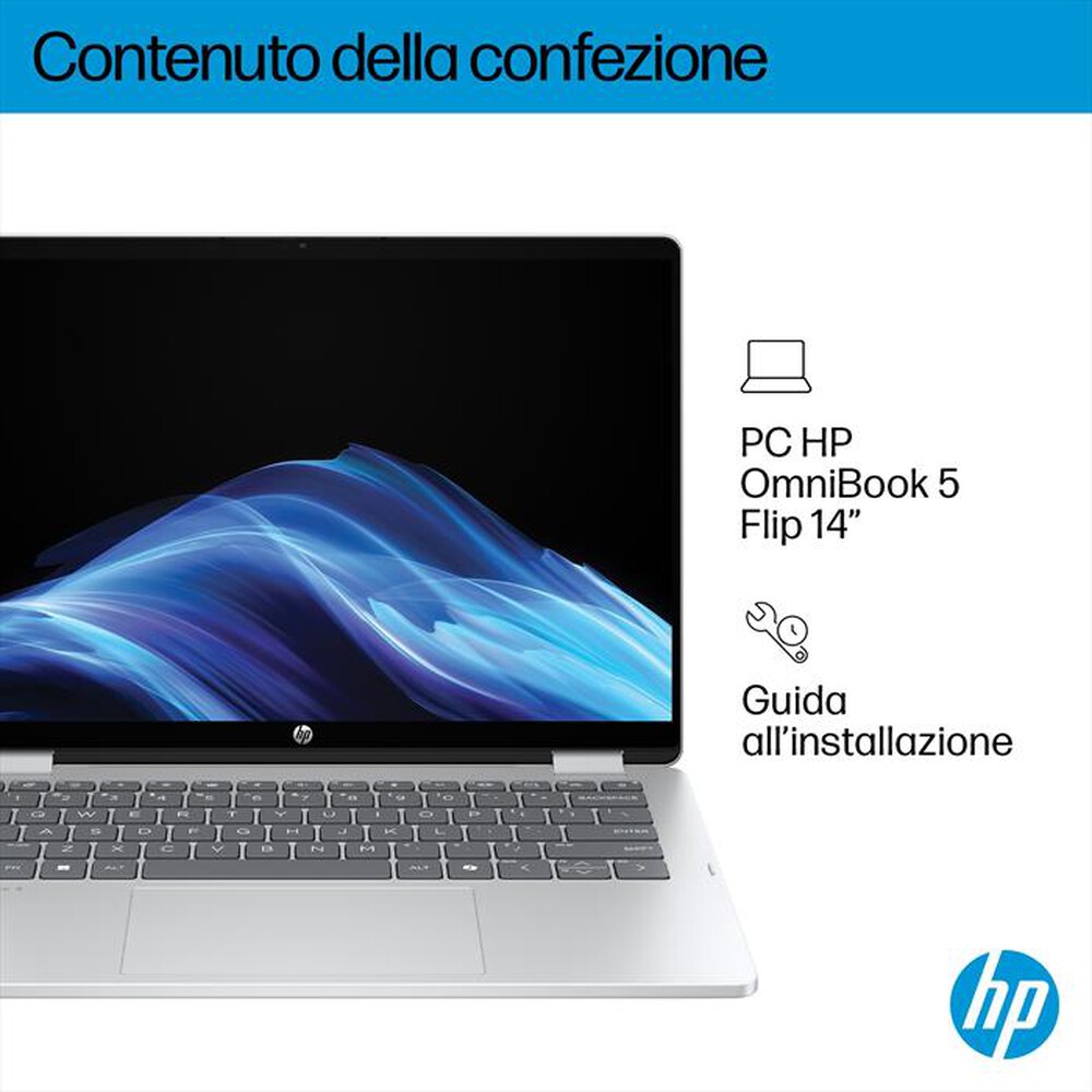 Immagine del prodotto HP - Notebook OMNIBOOK 5 FLIP X360 14-FP0000NLX-Glacier Silver
