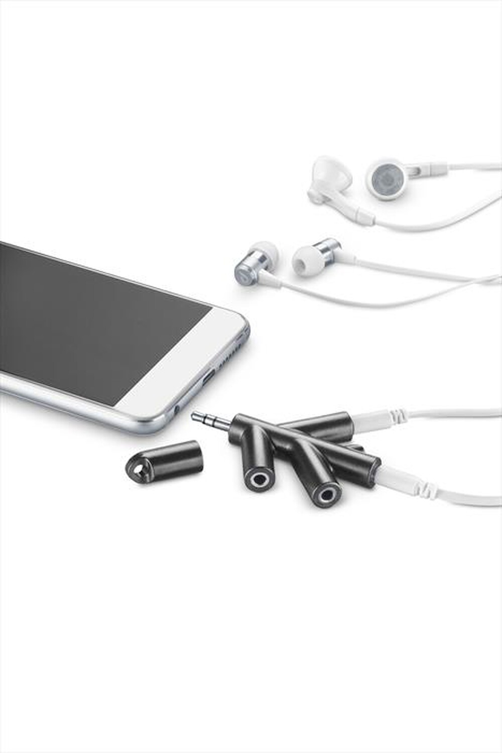 "CELLULARLINE - MUSICSHAREK Cavo Audio-Lunghezza cavo 15 cm-Nero"