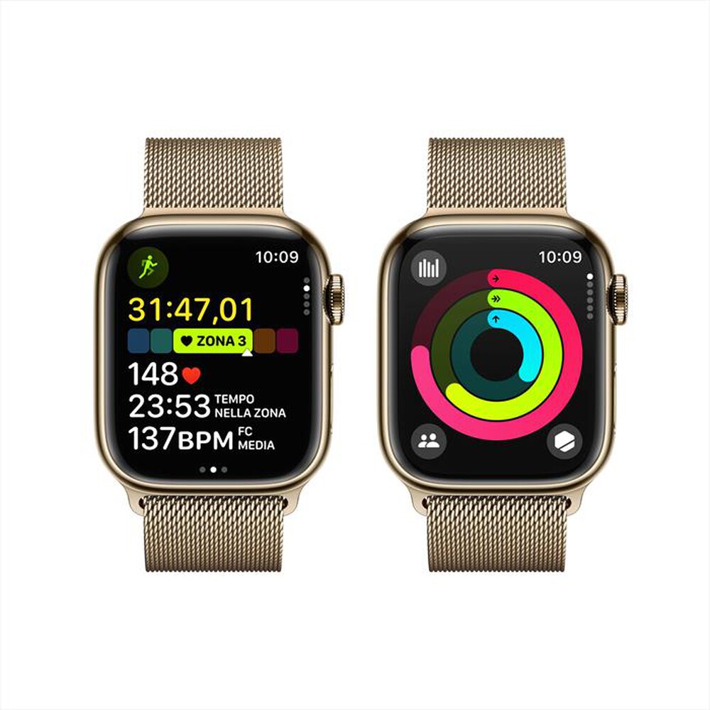 "APPLE - Watch Series 9 GPS + Cellular Cassa 41mm-Oro con Milanese"