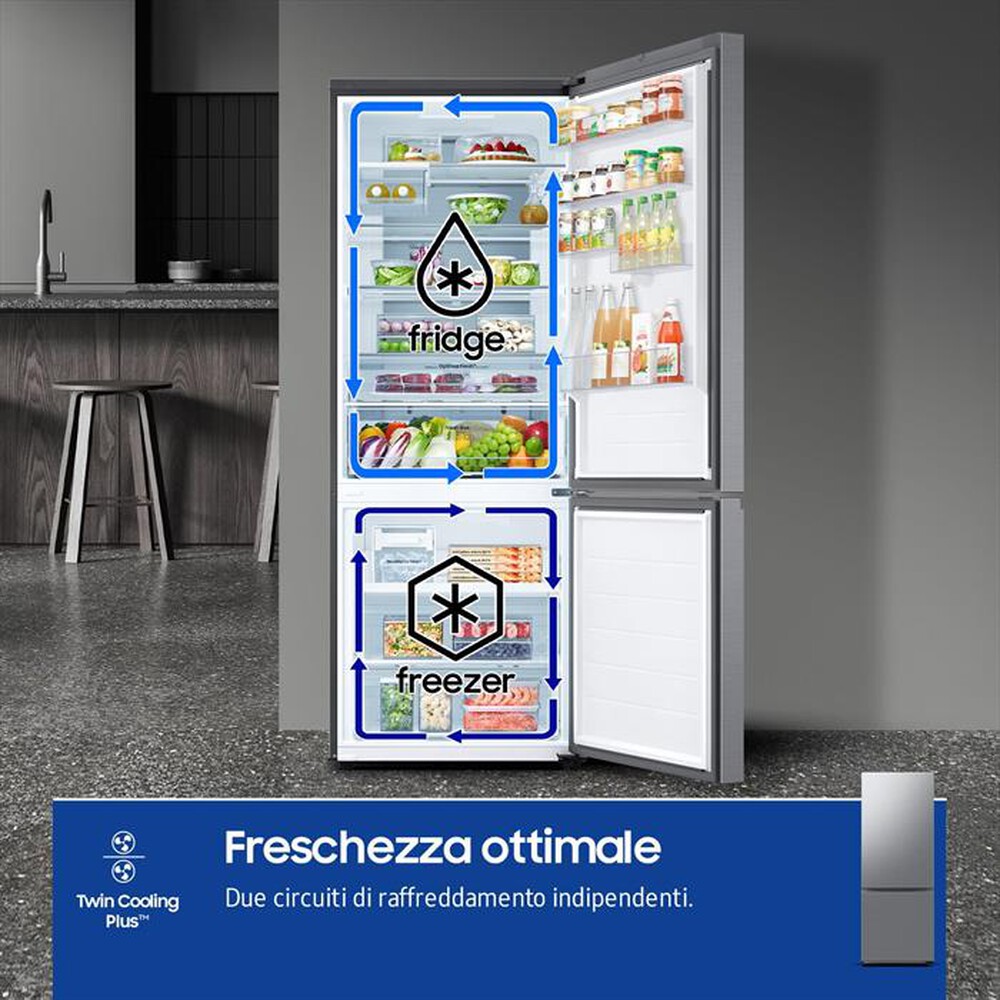 "SAMSUNG - Frigorifero combinato RB53DG706CS9EF ClasseC 538lt-Metal Inox"