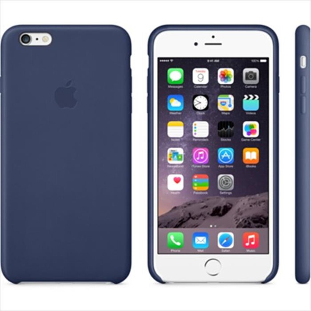"APPLE - Custodia in pelle per iPhone 6 Plus-Blu notte"