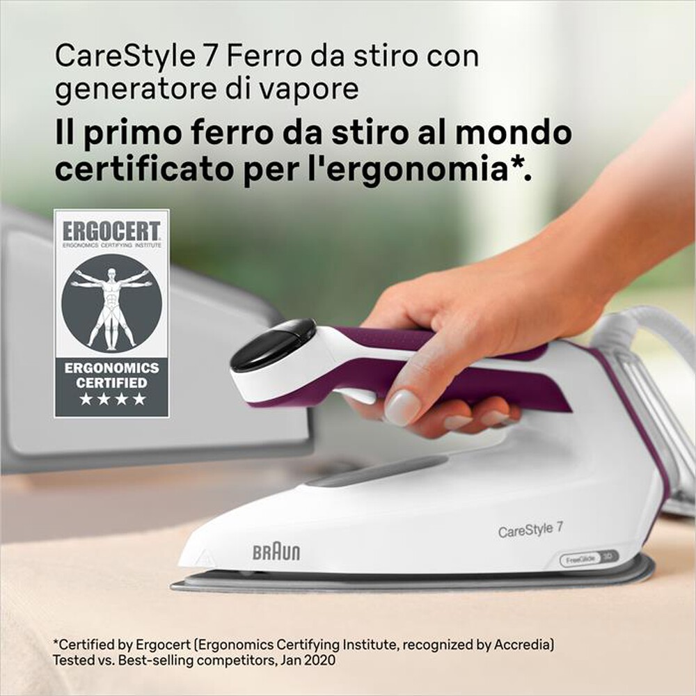 Immagine del prodotto BRAUN - SISTEMA STIRANTE CARESTYLE 7 IS7266VI-Bianco viola