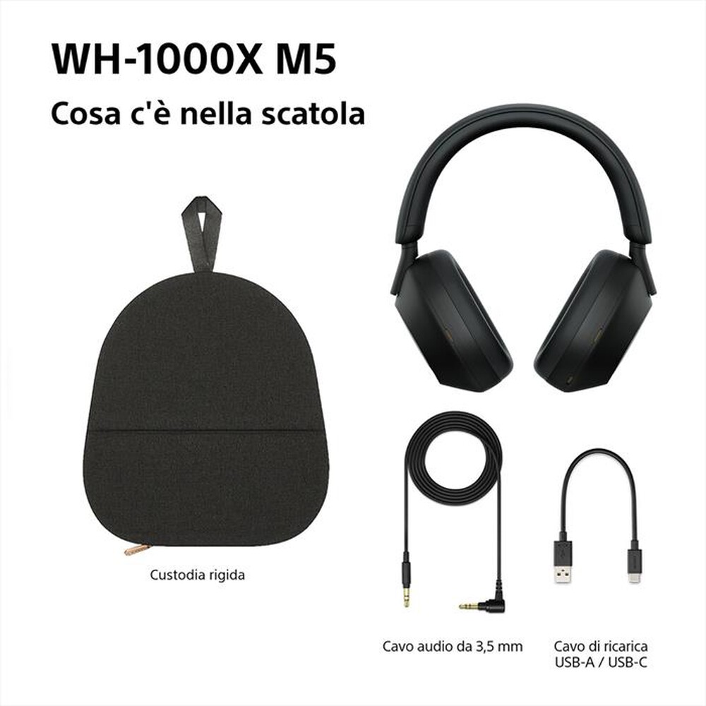 Immagine del prodotto SONY - Cuffie wireless WH1000XM5B.CE7-Nero