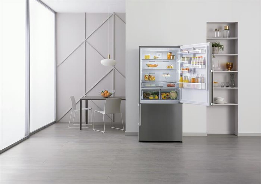 "WHIRLPOOL - Frigorifero combinato W84BE 73 X Classe D 588 lt-Acciaio inossidabile"