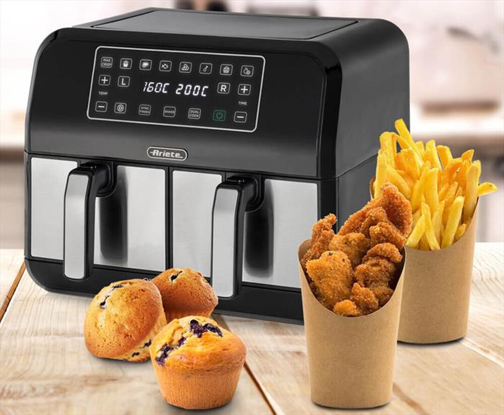 "ARIETE - Friggitrice ad aria Airy Fryer Dual-metal"