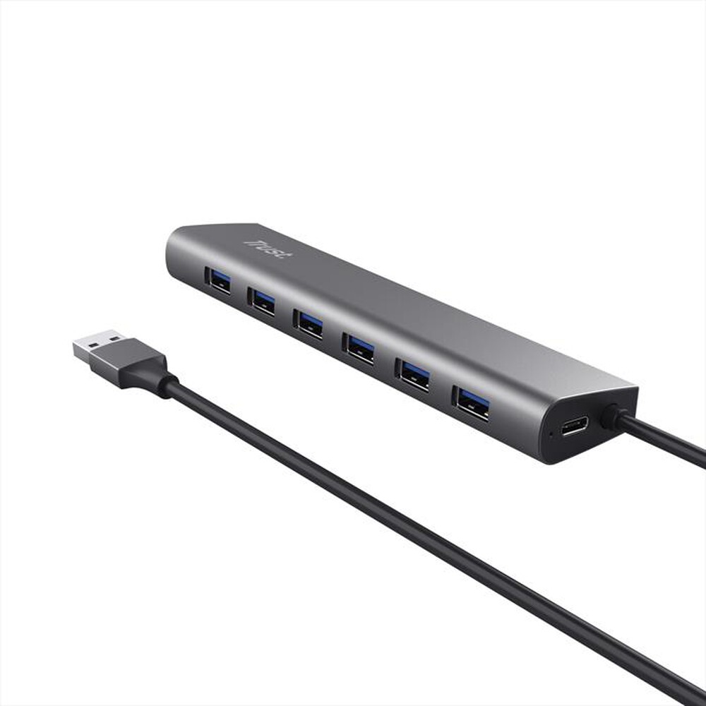 "TRUST - HALYX 7 PORT USB HUB-Grey"