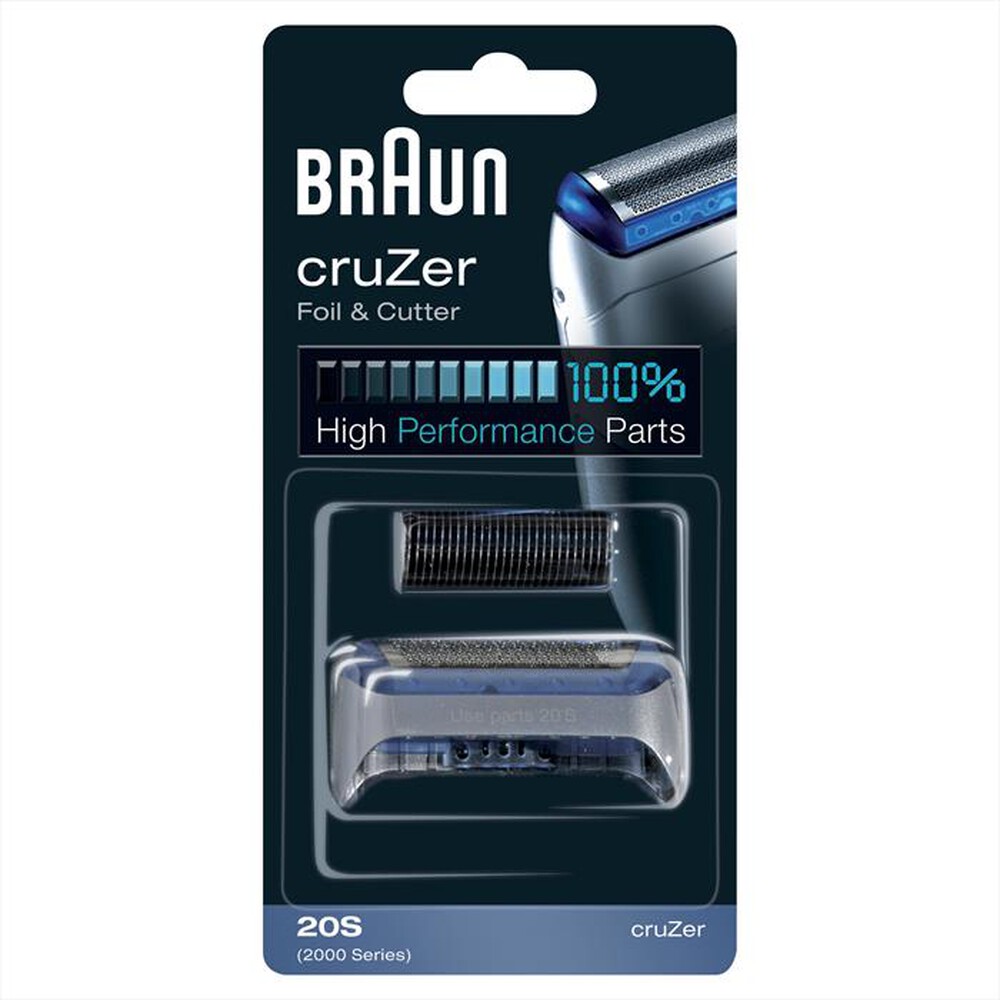 "BRAUN - Testina di Ricambio per Rasoio 20S-Argento"