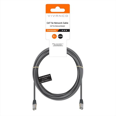SBS - CAT5e Netzwork cabel 2,0m-Grigio scuro