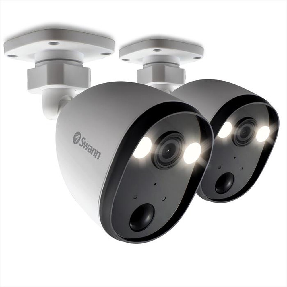 "SWANN - SPOTCAM FULL HD CON LUCE ESTERNO 2 PACK-White"