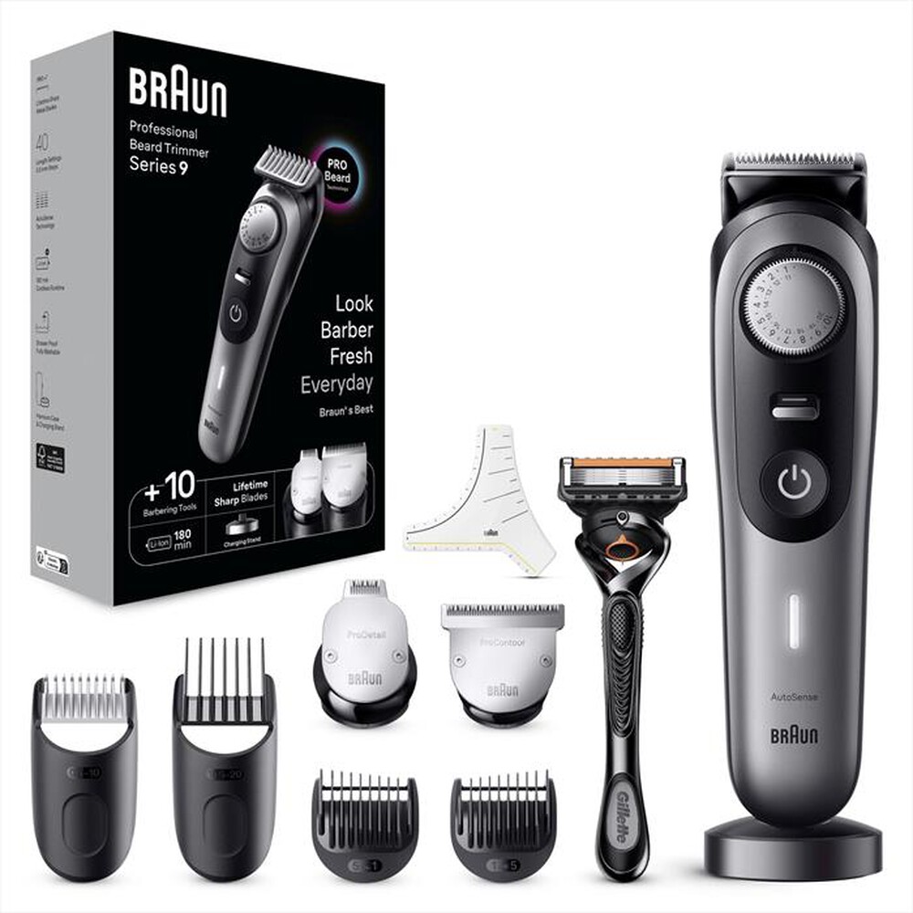 "BRAUN - Regolabarba BT9420-NERO/GRIGIO"