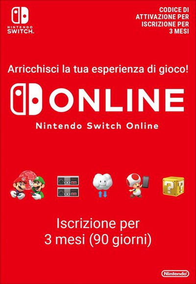 NINTENDO - ABBONAMENTO NINTENDO SWITCH ONLINE INDIVID. 3 MESI