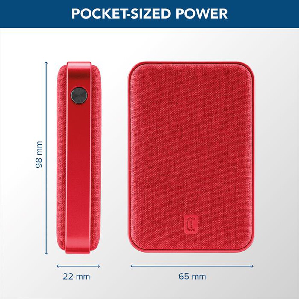 Immagine del prodotto CELLULARLINE - POWER BANK GLAM ROSSO-Rosso