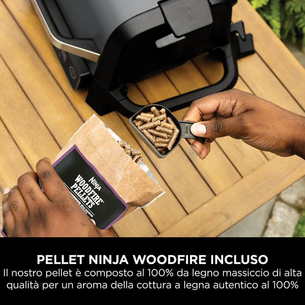 "NINJA - BBQ elettrico Woodfire+affumicatore OG701EU-nero"