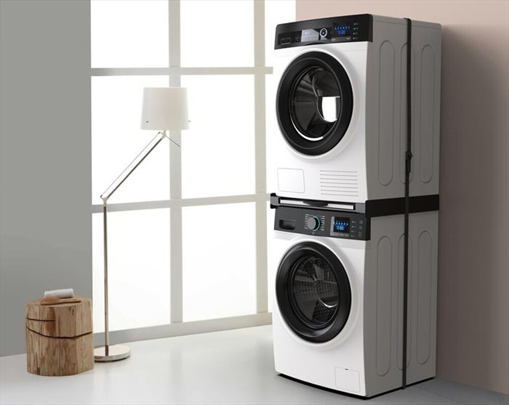 Immagine del prodotto MELICONI - Kit di sovrapposizione lavatrice TORRE DARK-Tecnopolimero Nero e legno gri