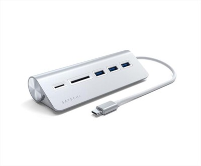 SATECHI - HUB USB-C CON CARD READER CON CAVO-argento
