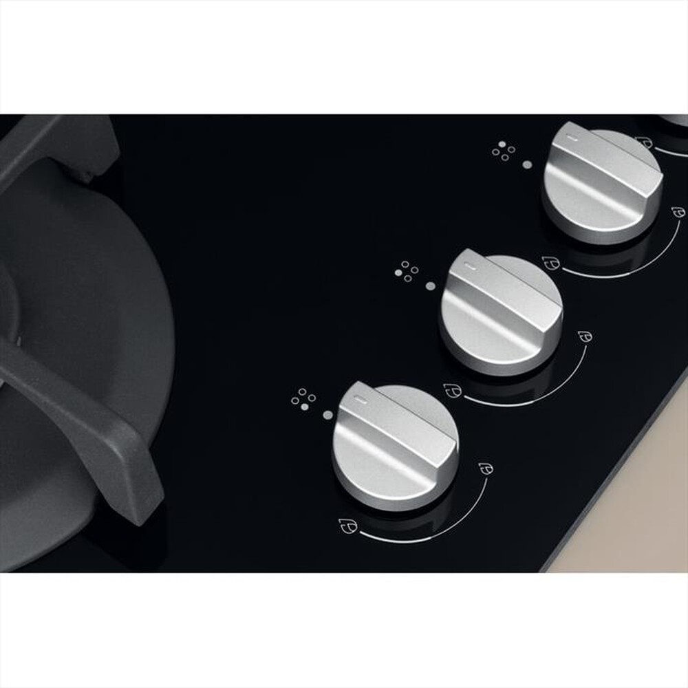 "INDESIT - Piano cottura a gas ING 61T/BK 4 fuochi 59cm-Nero"