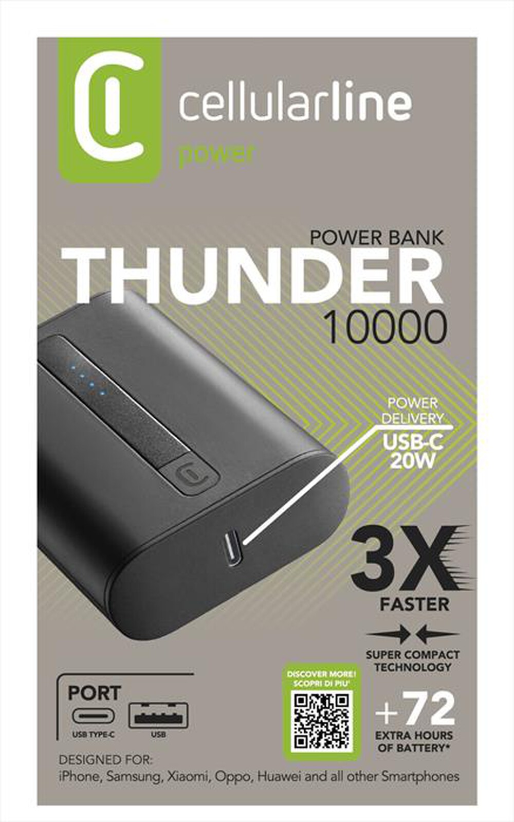 "CELLULARLINE - PBNEWTANK10000K-Nero"
