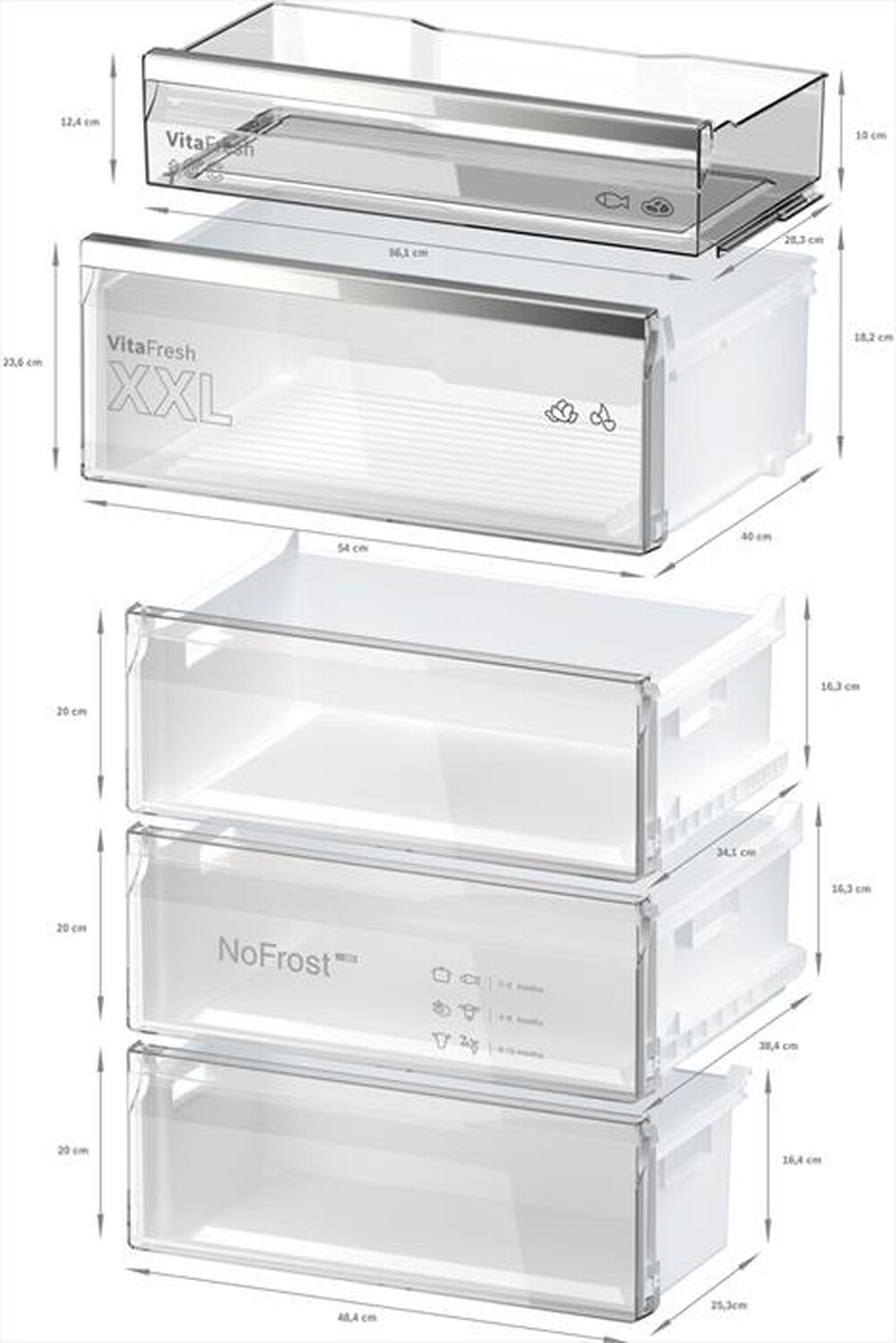 Immagine del prodotto BOSCH - Frigorifero Combinato KGN49AICT Classe C 203x70 cm-Acciaio anti-impronta