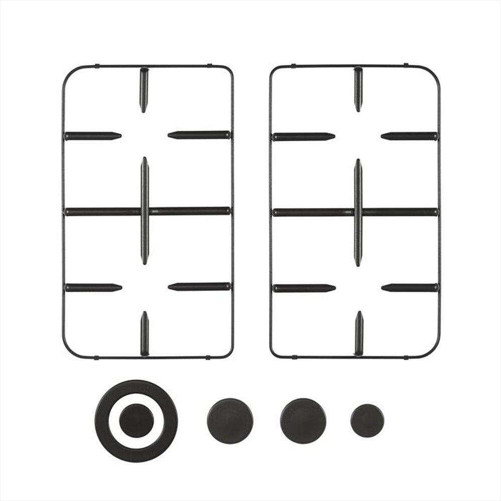 "GLEM GAS - GRP1466T 2 griglie-Nero mat"