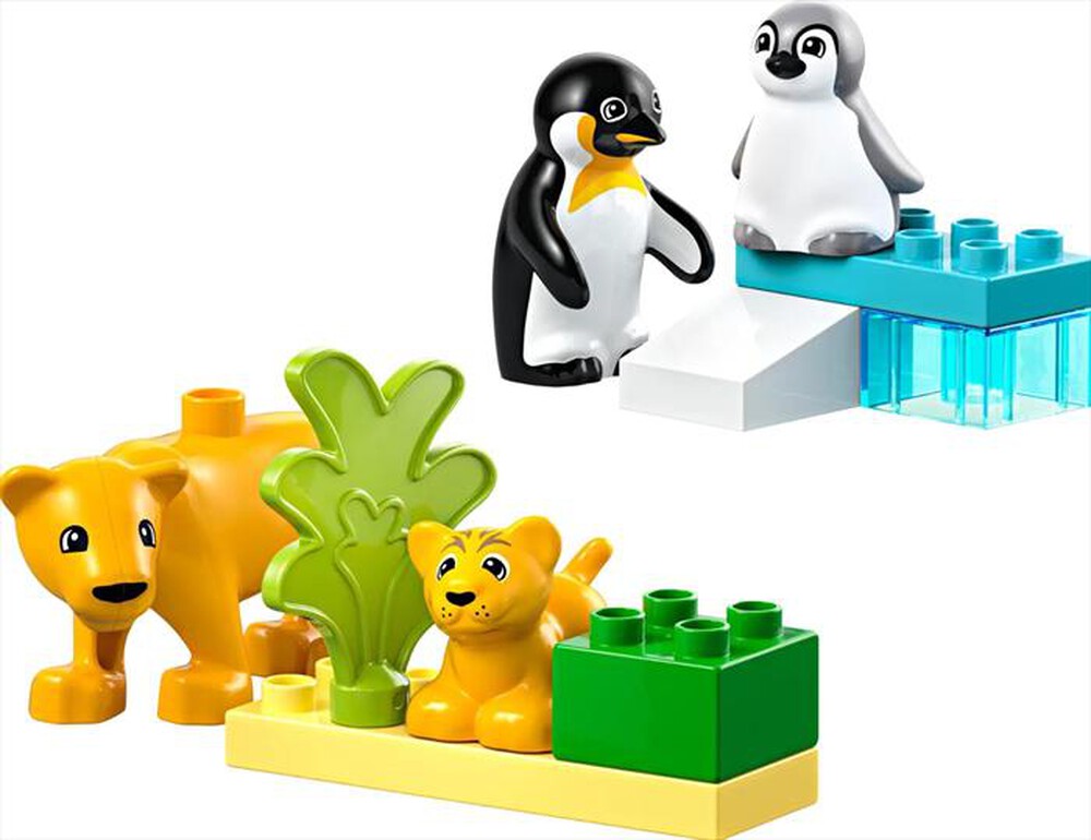 "LEGO - DUPLO Famiglie di animali: pinguini e leoni-10442-Multicolore"