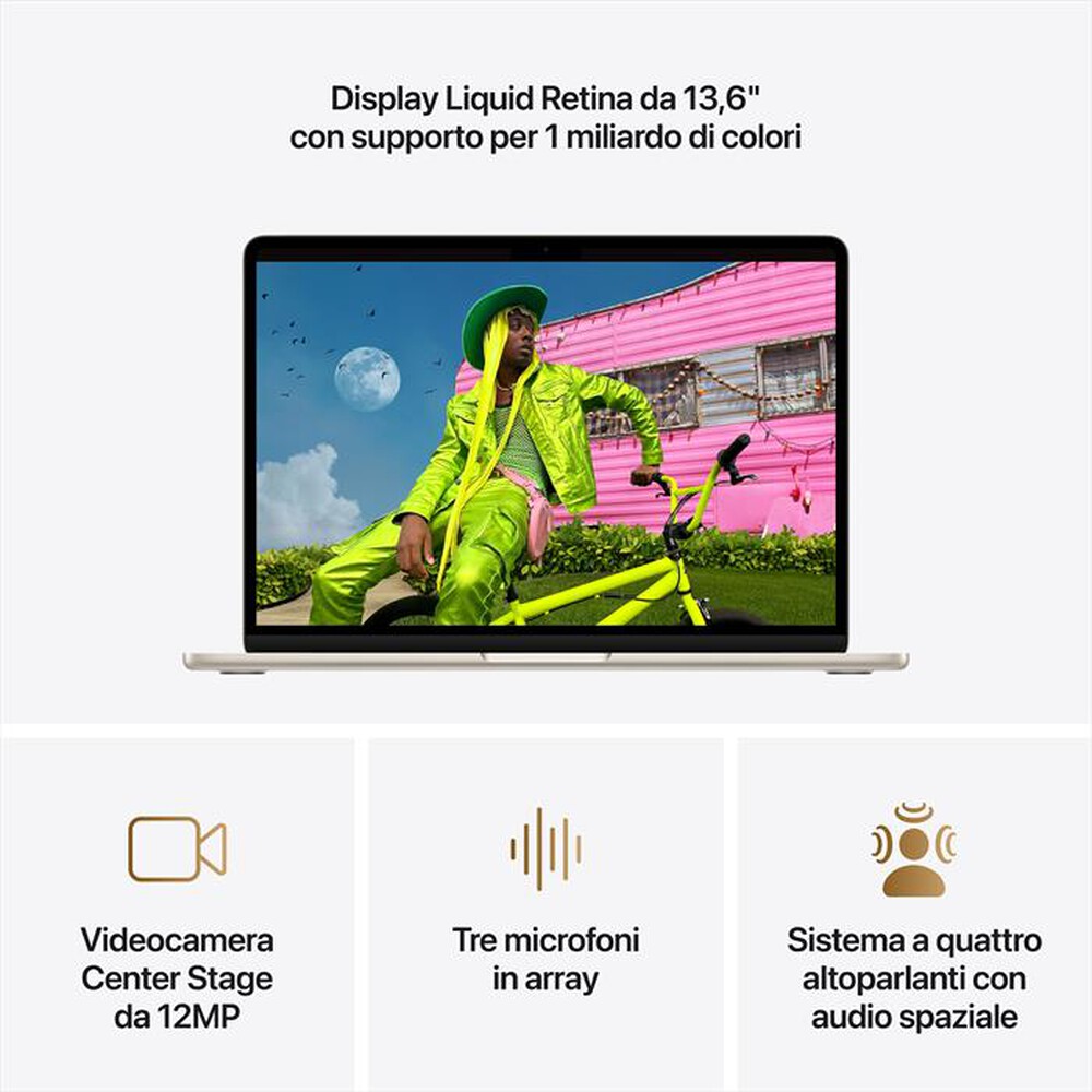 Immagine del prodotto APPLE - MacBook Air 13" M5 Core 10 CPU 10 GPU 24GB 1TB SSD-Galassia