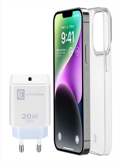 CELLULARLINE - Cover STARTER KIT per iPhone 14-White