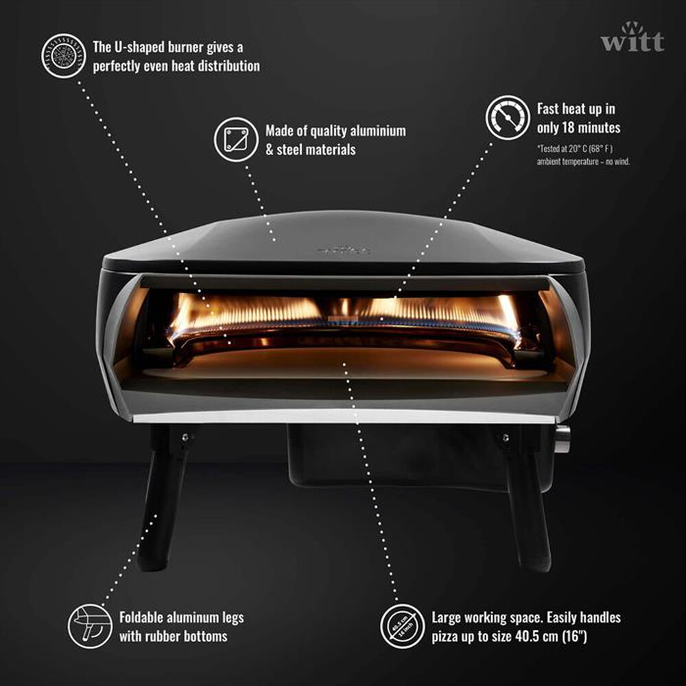 Immagine del prodotto WITT - Forno pizza da esterno ETNA FERMO-Nero