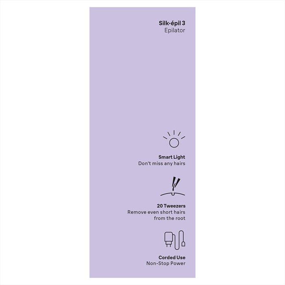 "BRAUN - Epilatore SILK-ÉPIL 3 3-000-BIANCO/VIOLA"