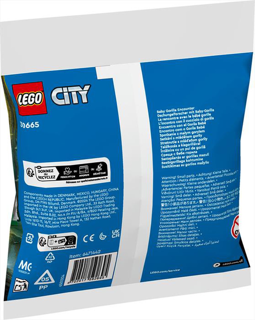"LEGO - CITY L’incontro con il cucciolo di gorilla - 30665"