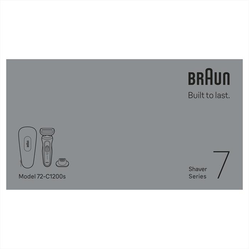Immagine del prodotto BRAUN - Rasoio SHAVER 72-C1200S-ORO