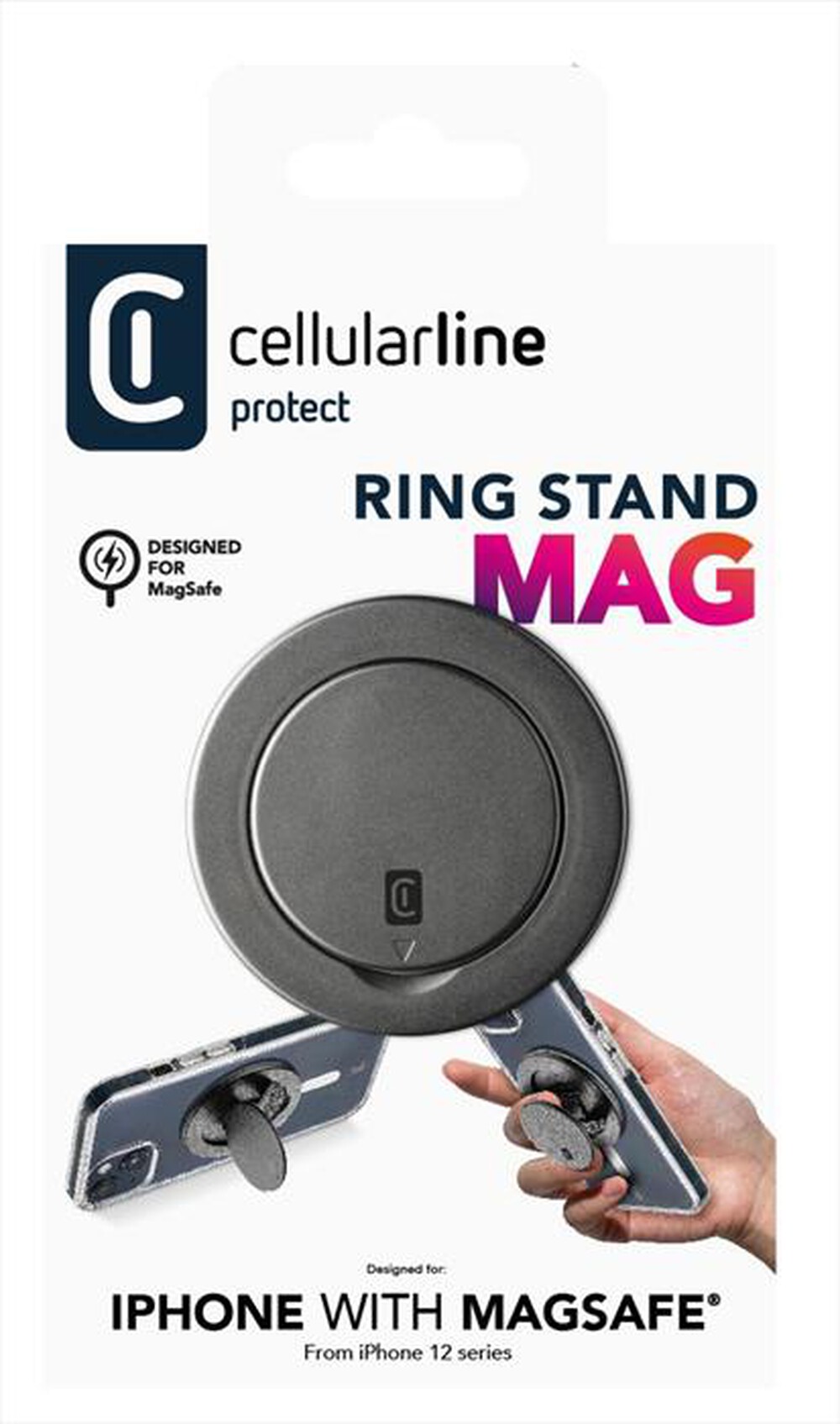 Immagine del prodotto CELLULARLINE - Supporto magnetico RINGSTANDMAGK-Nero