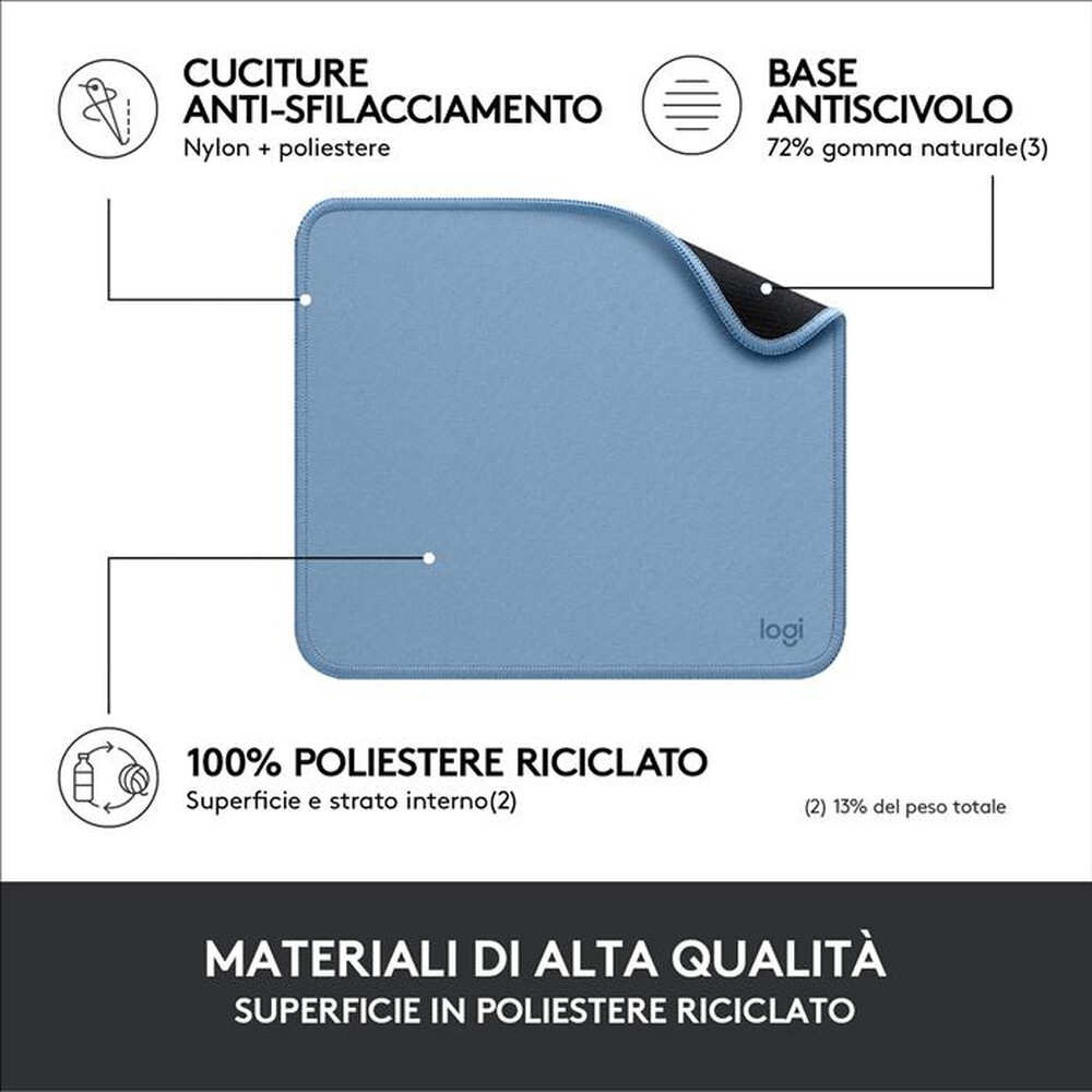 "LOGITECH - Mouse Pad Studio Series-Blu"