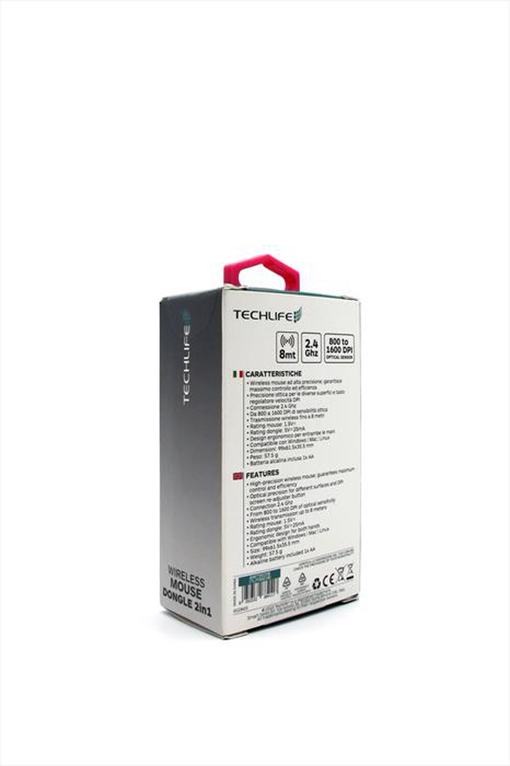 "TECHLIFE - TLIT0001B MOUSE WIRELESS 2-Nero"