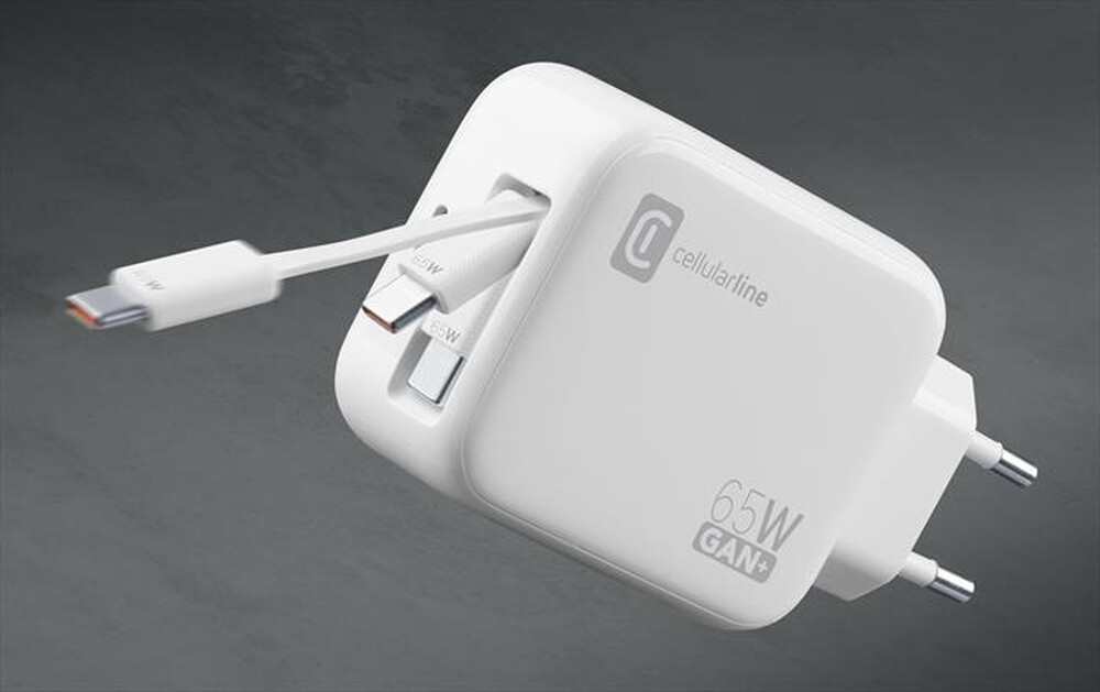 Immagine del prodotto CELLULARLINE - RETRACTABLE POWER 65W-Bianco