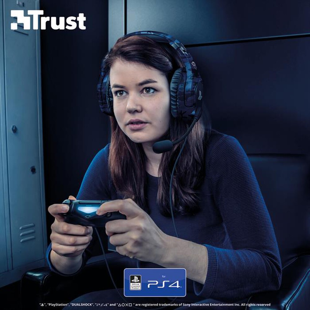 "TRUST - GXT 488 FORZE-B PS4 HEADSET-Blue Camouflage"