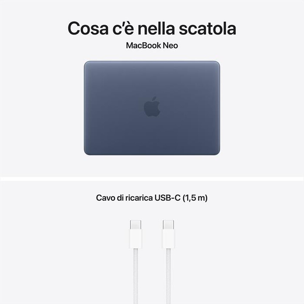 Immagine del prodotto APPLE - MacBook Neo 13" A18 Pro Core 6 CPU 5 GPU 8GB 512GB-Indaco