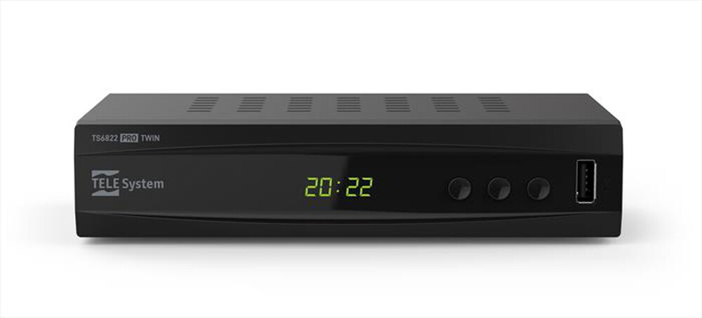 "TELESYSTEM - TS6822 PRO TWIN TUNER T2 HEVC-BLACK"