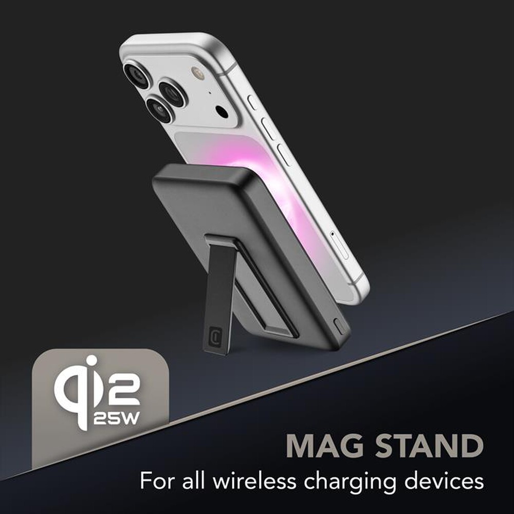 Immagine del prodotto CELLULARLINE - POWER BANK MAG STAND WIRELESS 10000 MAH 45 W PORT-Nero