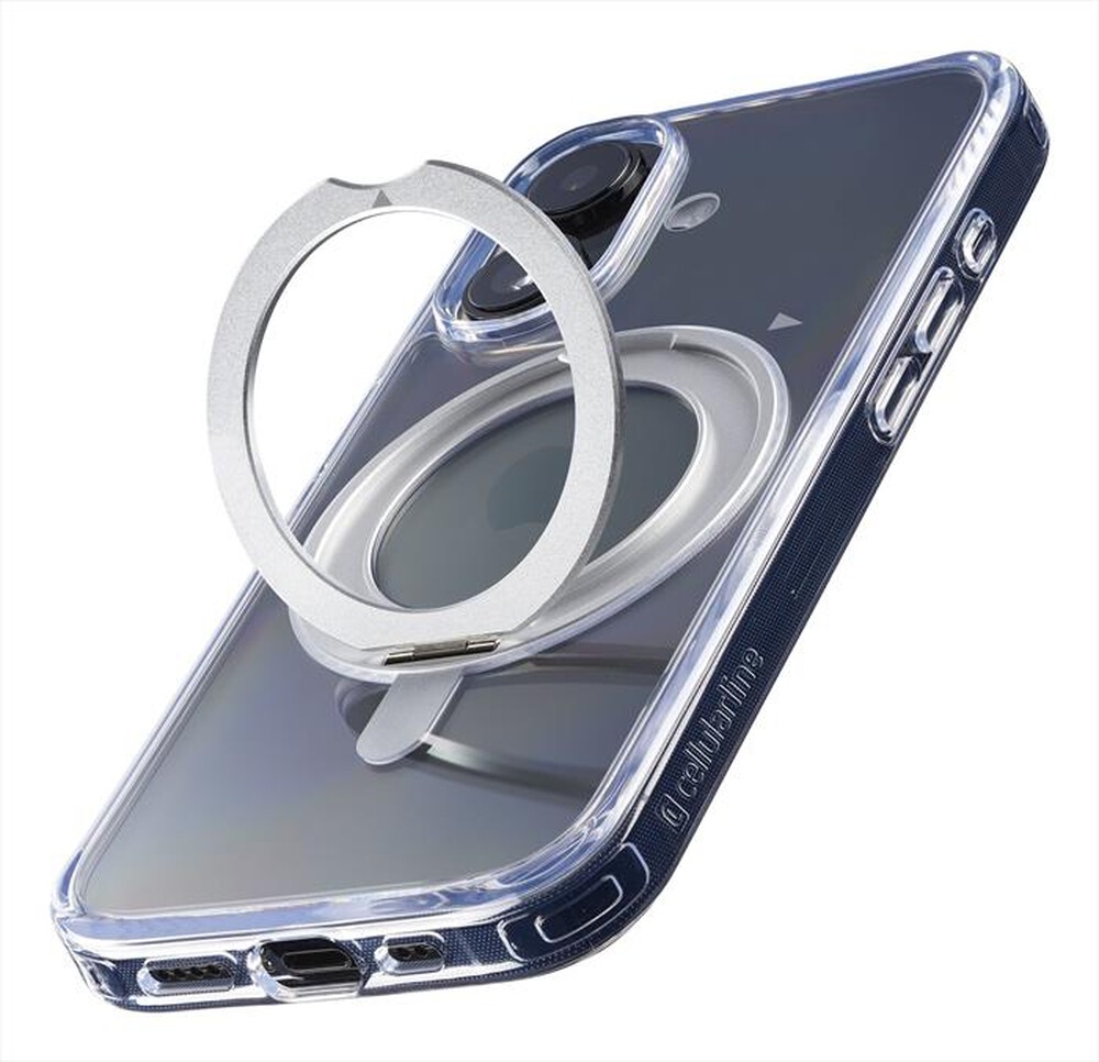 "CELLULARLINE - Cover SPIN MAG per iPhone 16-Transparent"