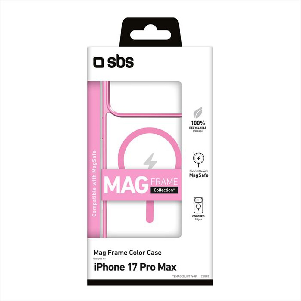 Immagine del prodotto SBS - Cover Mag Frame per iPhone 17 Pro Max-Rosa