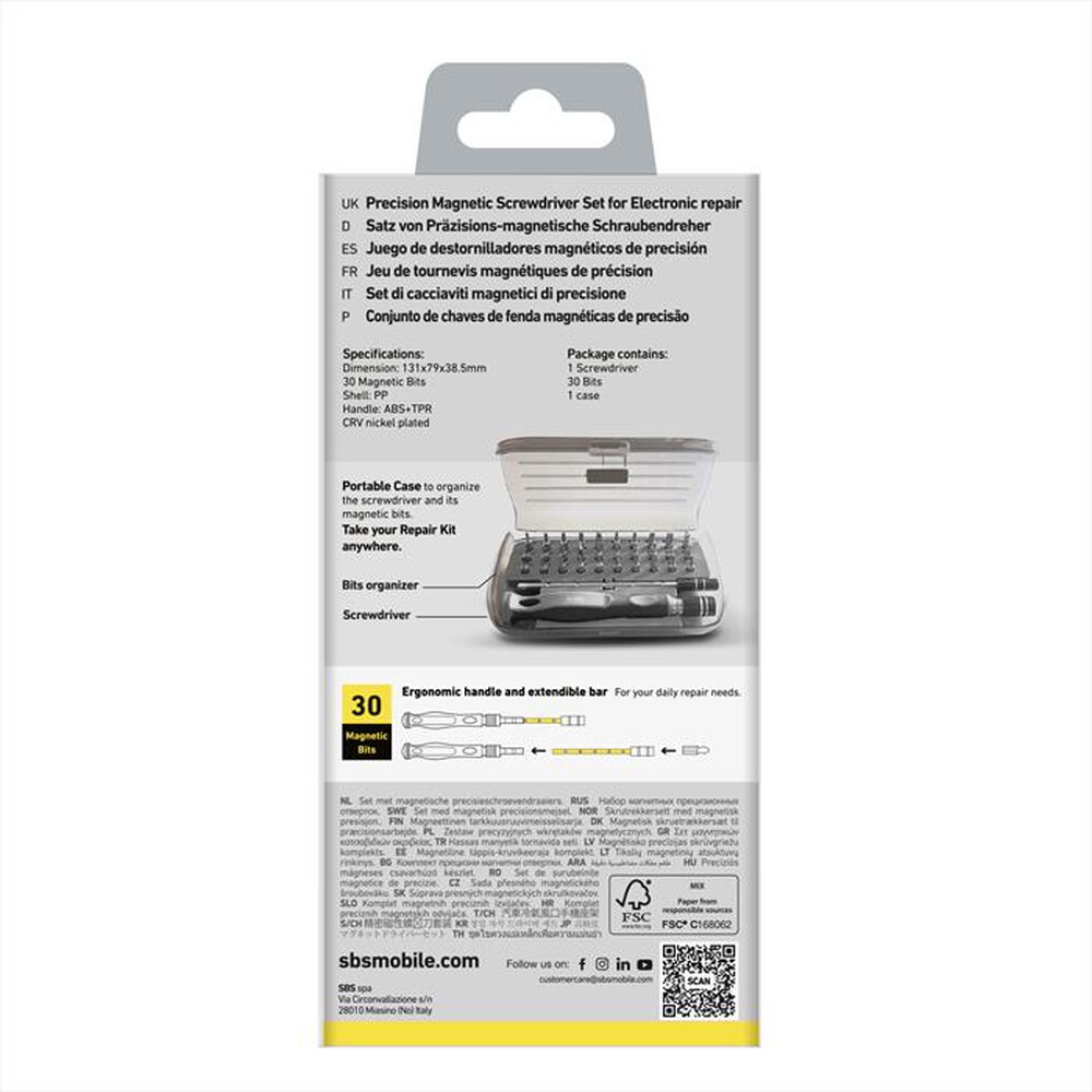 "SBS - Kit cacciavite e punte TESCREWSET"