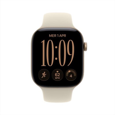 APPLE - Watch Series 12 GPS 46mm Alluminio Oro Chiaro-Sport Band Sabbia - M/L