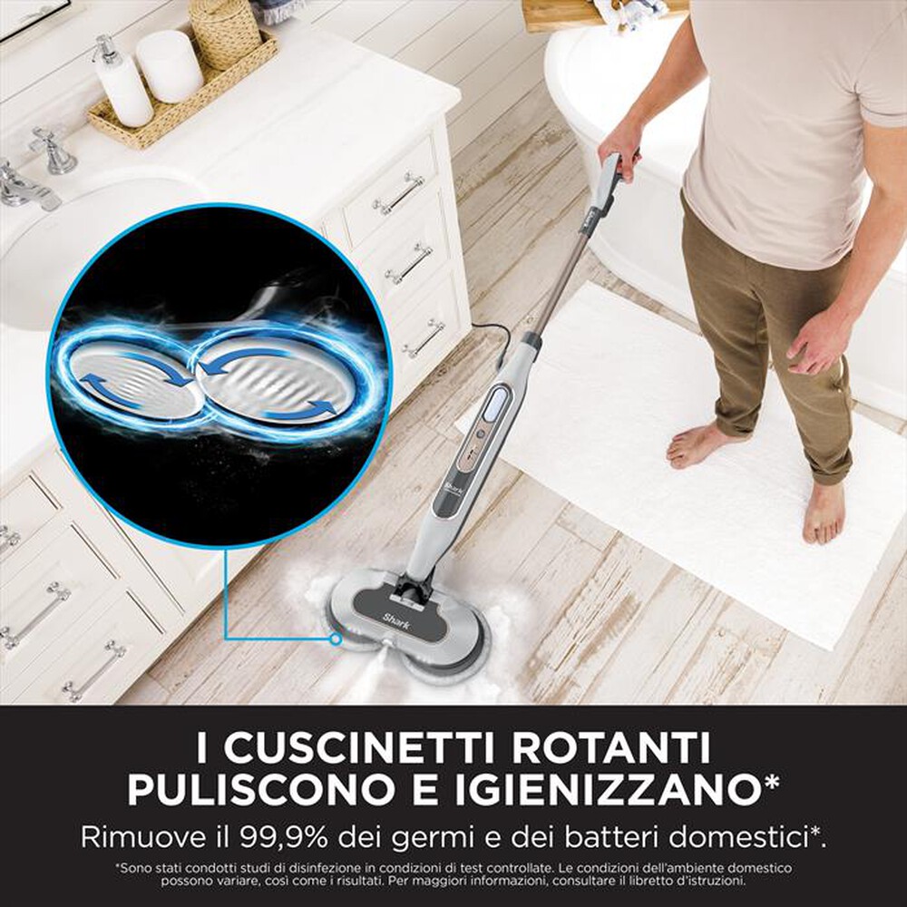 "SHARK - Scopa a vapore STEAM MOP CON STEAM BLASTER S8201EU-Bianco"